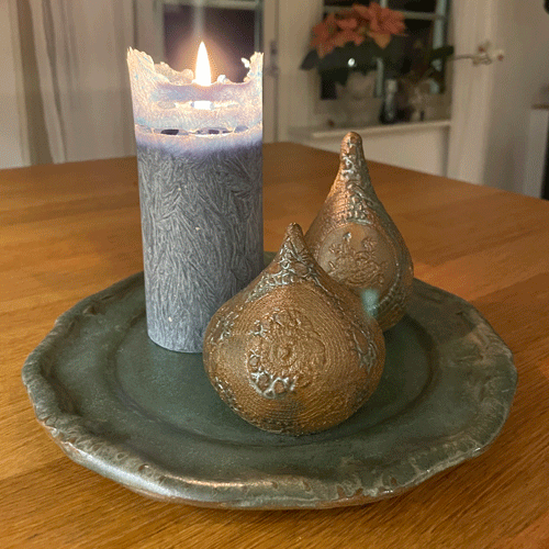 Spindelljus timmervikens keramik fat Form factory